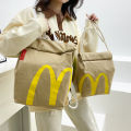 McDonald's school bag, paper bag, printed bento box, bucket bag, personalized student school bag, casual drawstring bag, shoulder bag. 
