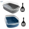 Cat High Sided Cat Sandbox for Medium Large Cats Small Animals Gray. 