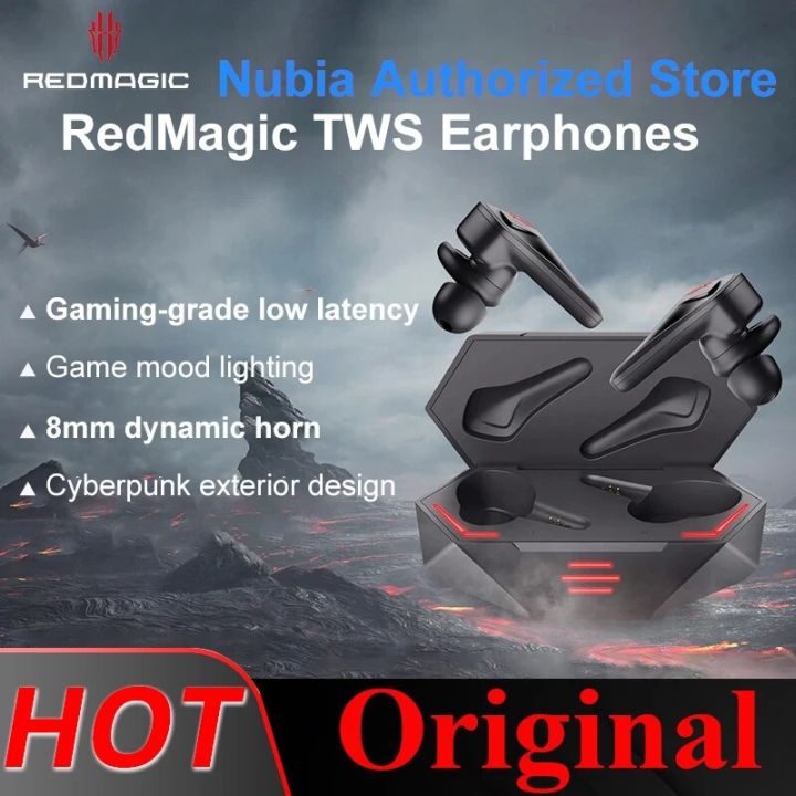 Global Ver. NUBIA RedMagic TWS Gaming Earphone 5S 5G Wireless Bluetooth Redmagic Cyberpods RedMagic DAO TWS Earbuds 39ms low la