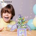 Birthday Wishes Pop-up Card 3d Pop-up Butterfly Bouquet Happy Birthday Card Perfect Gift for Family Friends Birthday Celebration Greeting Card Funny Birthday Card with Pop-up Design.
