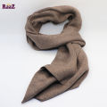 Brown Knitted Fabrics Zigzag Design Premium Scarf Muffler.