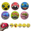 12Pcs Expression Soft Balls Funny Sponge Stress Ball Squeeze Smiley Face Grimace PU Foam Adolescent Adults Decompression Toys.