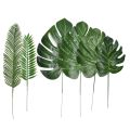 10-20 Pcs Artificial Plants Tropical Monstera Palm Leaves Simulation Leaf For Hawaiian Theme Party Decor Home Garden Leaves.