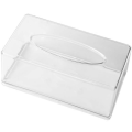 Acrylic Tissue Box Rectangular Transparent Tissue Box for Office, Home Bathroom Restaurant Lavatory Occasions.