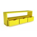 Modern TV Bench TV Cabinet for TV Up to 32/43/50/55/65/70/85 Inches, Mid-Century Entertainment Center Stand TV Console with 3 Drawers and Storage Shelves for your Home & Office,. 