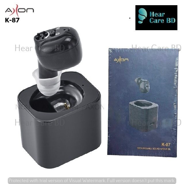 Axon K-87 Digital Hearing Device Rechargeable Single Ear Adjustable Volume Hearing Aid