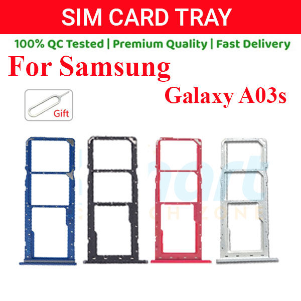 Samsung Galaxy A03s Sim Tray Micro SD Card Slot with Sim Ejector Pin Replacement Part: