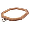 4PCS Octagon Embroidery Hoops Imitated Wood Cross Stitch Hoop Set Display Frame for Art Craft Handy Sewing and Hanging.