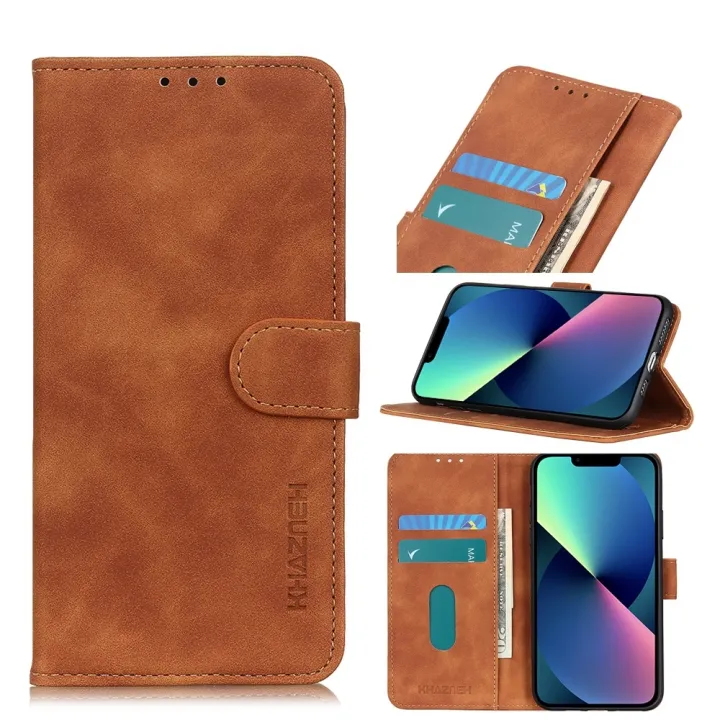 For%20iPhone%2014%20KHAZNEH%20Retro%20Texture%20Leather%20Phone%20Case%20-%20Image%202