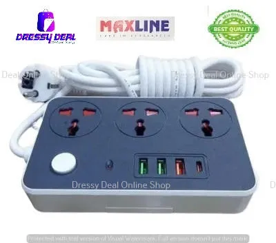 Maxline%20ML-804,%20Multifunction%203%20Socket%20&%204%20USB%20With%20Lightning%20Port%20Fast%20Charging%20PD20W%20QC3.0%20Multiplug%20Power%203%20Socket%20Multiplug%20-%20Image%202