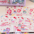 60Sheet/Box Sanrio Sticker Kawaii Hello Kitty Kuromi Cinnamoroll Melody Hand Account Material Decoration DIY Stickers Kids Toys Amour zii. 
