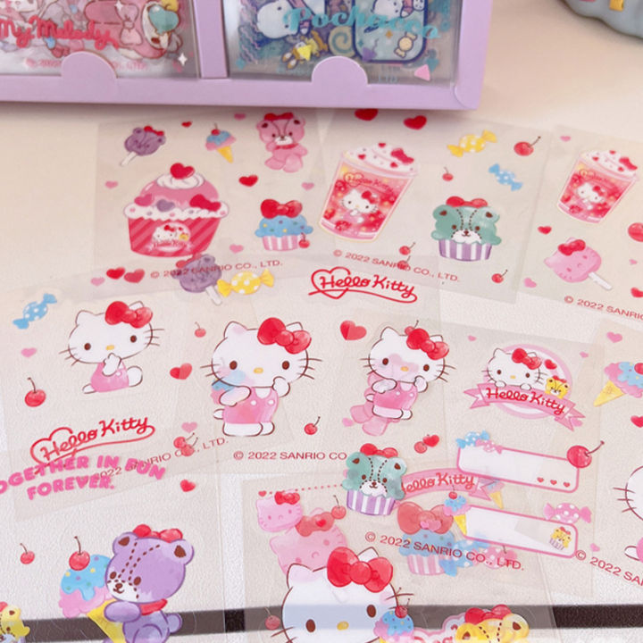 60Sheet/Box%20Sanrio%20Sticker%20Kawaii%20Hello%20Kitty%20Kuromi%20Cinnamoroll%20Melody%20Hand%20Account%20Material%20Decoration%20DIY%20Stickers%20Kids%20Toys%20Amour%20zii%20-%20Image%204
