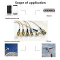 2-piece SMA / RP-SMA female to MHF4 IPEX IPX RF plug Pigtail cable for Mini 0.81mm PCI card intel WIFI Board 10cm 15cm 20cm 30cm.