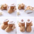 Baby Boy Baby Winter Baby Warm Boots Fluffy Flock Snow Skates Toddlers Newborn Snow Boots Women's First Walking Shoes.