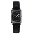 【DATA FROG Global MALL】fashion mens business watches men rectangle stainless steel belt quartz wrist watch man casual leather watch уусслире.
