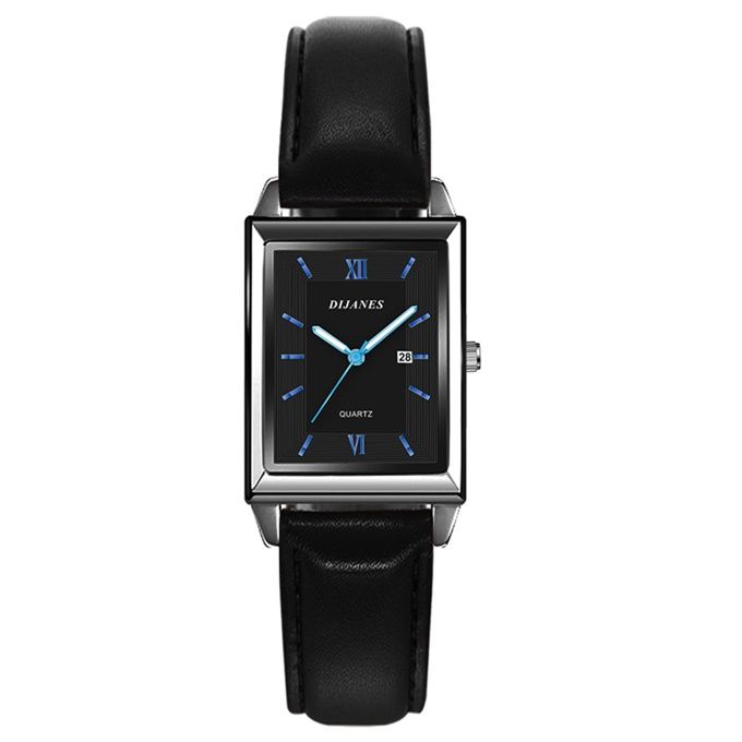 【DATA FROG Global MALL】fashion mens business watches men rectangle stainless steel belt quartz wrist watch man casual leather watch уусслире