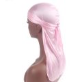Men's Silky Durags Bandanas Turban Hat Wigs Women Satin Durag Biker Headwear Headband Extra Long Tail Straps Hair Accessories. 