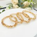 Natural Citrine Beaded Bracelet Crystal Stone Yellow Quartz Women Men Fashion Reiki Healing Strand Bangle Wrist band Jewelry. 
