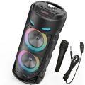 30W Portable Bluetooth Speaker Wireless Column Big Power Stereo Subwoofer Bass Party Speakers with Microphone Family Karaoke USB. 