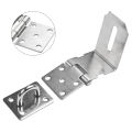 Stainless Steel Hasp 90 Degree Shed Latch Security Padlock Anti-Theft Door Latch Lock Hasp 3/4/5 Inch With Staple Home Hardware.