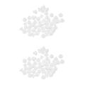 Plastic Round Shaped Cover Screw Cap Lid White 100Pcs for 5mm Dia Hole. 