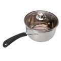Milk Pot Energy Saving Portable Saucepan Evenly Heat with Glass Lid for Kitchen. 