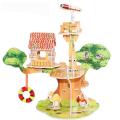 【Serendipity party】DIY Puzzle Jigsaw Baby toy Early learning Castle Construction pattern gift Board.