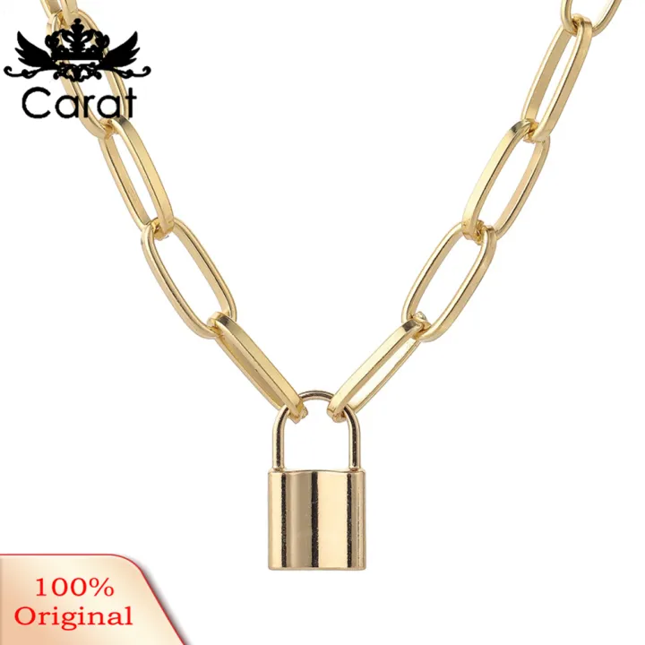Simple%20Love%20Lock%20Pendant%20Alloy%20Chain%20Unisex%20Necklace%20Party%20Jewelry%20Couple%20Gift%20-%20Image%204
