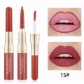 Double-ended Lip Gloss Lip Liner Make-up Matte Waterproof Long-lasting Lip Glaze Moisturizing Lipsticks Makeup Lip Pencil. 