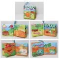 Yfashion 1pc Baby Early Learning Soft Cloth Books Creative Squeak Crinkle Book Puzzle oys ifts for Kids Style:an. 