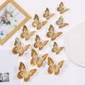 12 Pcs/set - 3D Krystal Butterfly Stickers for home decoration, Reading Room , Gift ,Children Birthday Party.