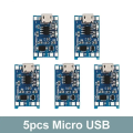 5Pcs- CURRENT Protections TP4056 5V 1A Micro USB TP4056 Charging Circuit Module For 18650 Battery Charger TP4056 Module 3.7V Battery Charger Circuit. 