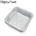 10Pcs/Set Air Fryer Disposable Tray Oil-Proof Aluminum Foil Tin Box Non-Stick Steaming Basket Kitchen Tool BBQ Drip Pan Tray. 