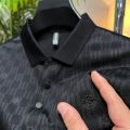 DYXUE Summer Luxury Seamless Design Solid Color Cool Short-sleeved brand Polo Shirt Men's Waffle Lapel Diamond Print Top M-4XL.