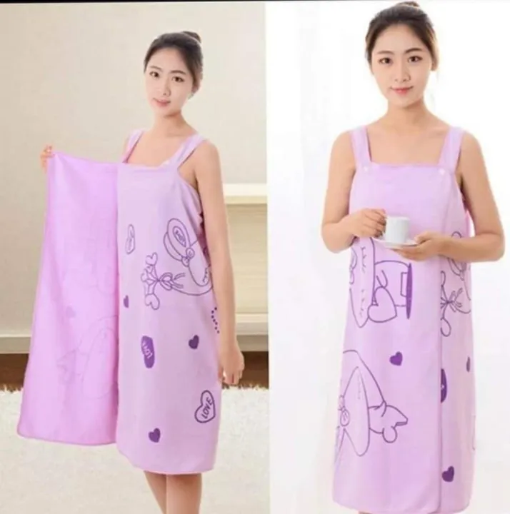 Bathroom%20Women%20Bath%20Towels%20Wearable%20Towel%20Dress%20Beach%20Adults%20Bath%20Gown%20SPA%20Sling%20Robes%20Home%20Nightwear%20Microfiber%20Women%20Bathrobe%20-%20Image%203
