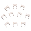 60 Pcs 20mm Diameter White PVC Water Supply Pipe Clamps Clips Fittings.