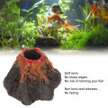 Volcano Aquarium Decoration, Aquarium Volcano Ornament Realistic Resin Fade Resistant for Fish Tank Bubble Stone Decoration. 