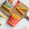 12Pcs/Set Moisture-proof Fridge Fun Snacks Bag Clips Simulation French Fries Sealing Clip Refrigerator Sticker. 