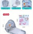 Ibaby Portable Folding Separate Bed Newborn Travel Crib Carry-on Nest Bed Diaper Bag Bed for Baby Sleeping with Music and Mosquito Net.