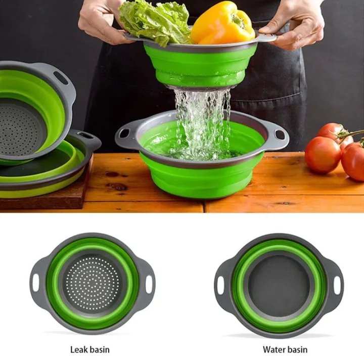 Collapsible%20Colander,%20Set%20Of%202%20Round%20Silicone%20Sink%20Kitchen%20Strainer%20Set%20Folding%20Water%20Filter%20Basket%20with%20Handles%20for%20Draining%20Pasta,%20Vegetable%20and%20Fruit%20-%20Image%205
