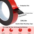 High Temperature Resistant Double-sided Tape Heavy Duty Waterproof Mounting Foam Tape For Car Wall LED Strip Light Home Office. 