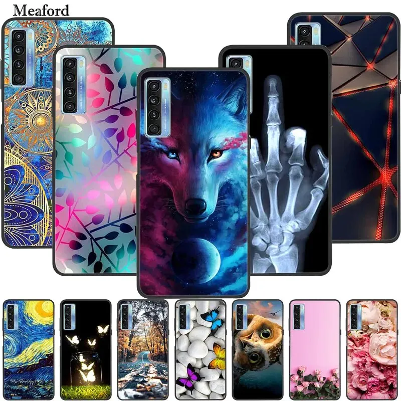 Mixroom - Cover Custodia Back case In TPU Silicone Morbida Per TCL 20 AX 5G Fantasia Cuore + love N798