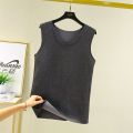 Men's Double-Sided Dralon plus Velvet Thickened Large Size Slim Sleeveless Bottoming Shirt Autumn and Winter Inner Wear Warm Traceless Vest. 