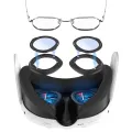 VR Lens Protector Ring Anti Blue Light Magnetic Eyeglasses Lens Anti-Scratches Glass Spacer Protection Frame Protection Accessories Compatible For Meta Quest 3 VR Headset Lens. 