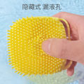 Baby Bath Brush Newborn Baby Bath Gadget Children Bath Towel Bath Mud Back Silicone Shampoo Brush Supplies.