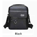 JEEP BULUO Brand Leather Men's Shoulder Crossbody Bags 10 x 9Inch Ipad Office Messenger Bag for Men Business Handbag Male Sling Bag (265665837). 