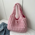 Aesthetic simple large-capacity tote bag 2023 autumn new personality fashion shoulder bag casual commuter handbag.