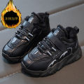 Children's fashion sneakers 2024 spring new girls' dad shoes, thickened warm cotton shoes, student casual shoes tide.