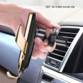3 In 1 Fast Qi Magnetic 10W R2 Automatic Clamping Phone Holder Smart Sensor Cellphone Wireless Car Charger.
