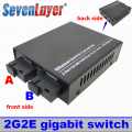 Computer Network Connection Box 2G2E 2 RJ45-2Lan E UTP 2 SC 2F0 Port Gigabit-10 / 100 / 1000M.